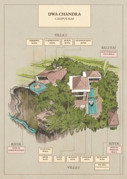 Dwa Chandra Full-Service 5Br Villa In Nature Sanctuary Ubud